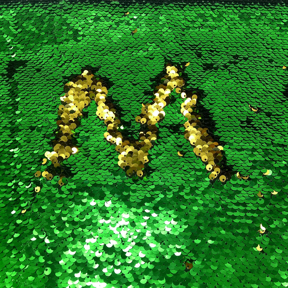 Tela reversible con lentejuelas para vestido de noche, de dos colores, para manualidades creativas, con lazo para el pelo, para bolso o bolso.