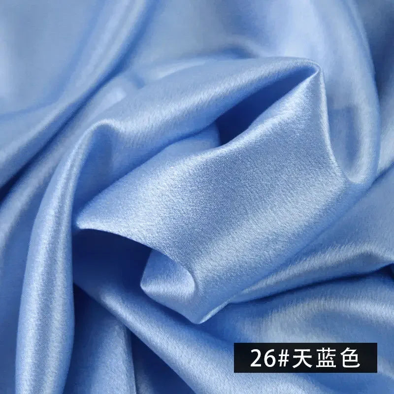 قماش ساتان كريستالي سميك لامع - مادة ستارة فستان بلون واحد