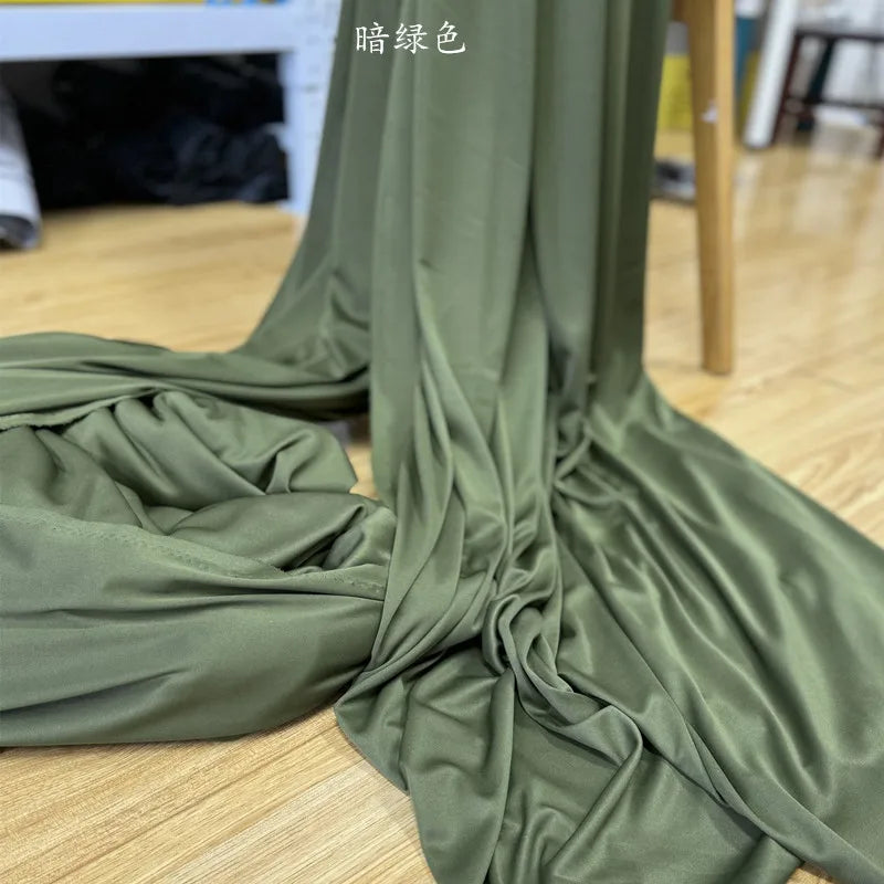 Orange Yellow Gold Coffee Milk Silk Stretch Fabric Roll Width 150cm for Wedding Home Decor Backdrop Drape Goblet Garment