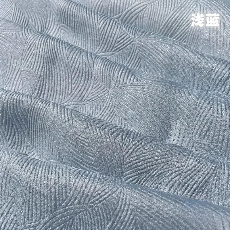 Dark Pearl Leaf Jacquard Vintage Lolita Silk Fabric For Dress And Home Decoration