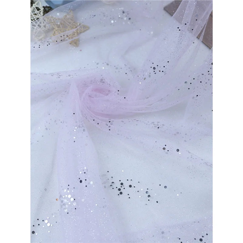 Galaxy mesh fabric dreamy fluffy skirt yarn decorative yarn shooting internet famous background yarn stage clothing yarn fabric