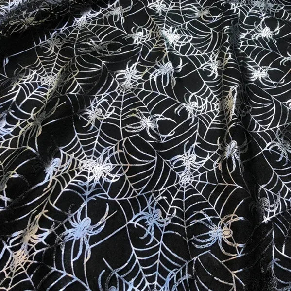 شبكة شفافة مطبوعة على شكل شبكة عنكبوتية لتزيين ملابس الأطفال في الهالوين