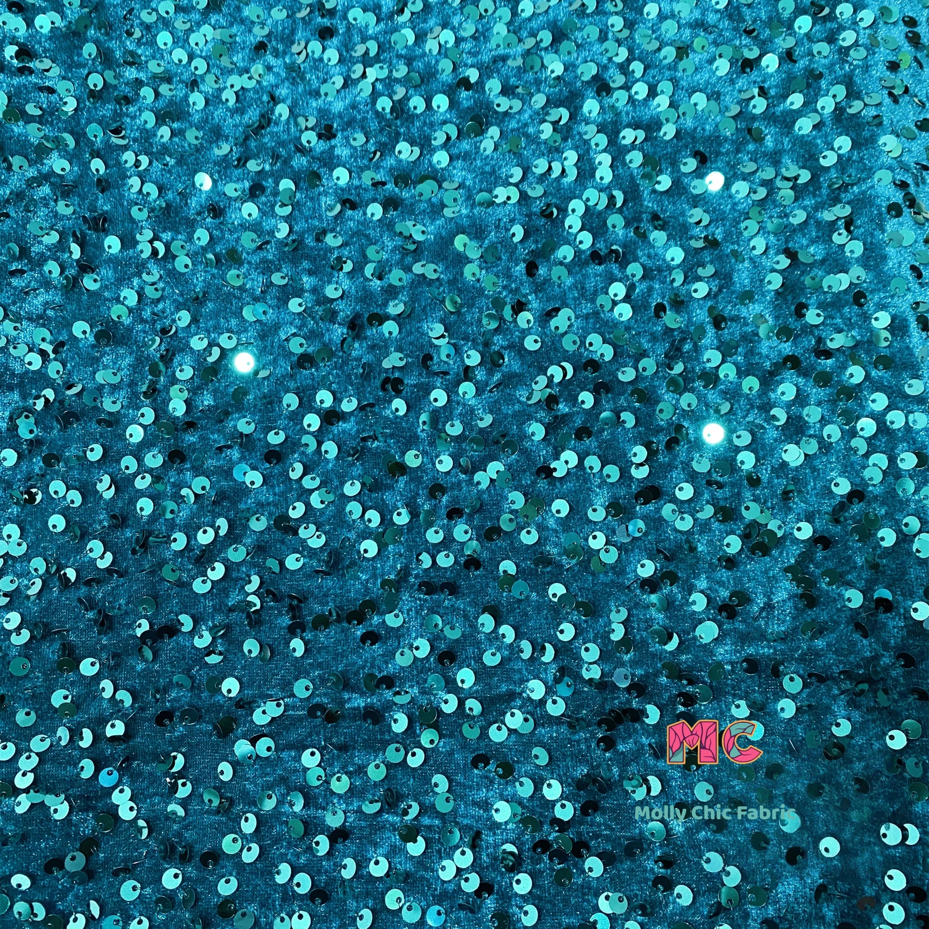 Tela elástica de terciopelo con lentejuelas y bordado tridimensional para costura de vestidos de noche y ropa.