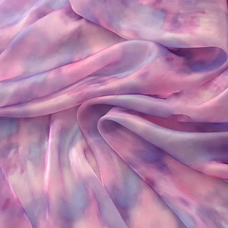 Gradient Organza Rainbow Sheer Fabric - Shiny Glossy Flowing Material