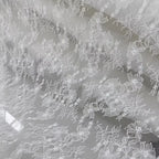 Large Floral Lace Embroidery Sequins Sheer Tulle Lace Fabric DIY Wedding Dress Evening Gown Bridal Attire Formal Decor Clothing