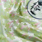 Tejido jacquard de brocado tejido con estampado de uva brillante verde claro, cosido para chaqueta cheongsam, chaleco, tejido de seda de diseñador