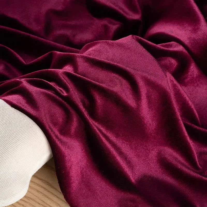 قماش مخملي لامع مرن ناعم من المخمل للخياطة فستان أريكة وسادة مفرش طاولة ستارة DIY نسيج منزلي