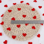 Love Heart Flocking Tulle - Valentine's Day Wedding & Stage Fabric