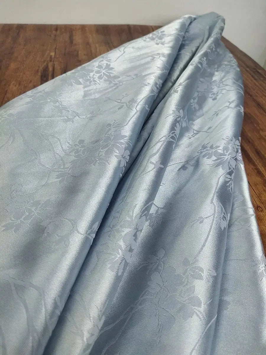 قماش أسيتات ساتان حرير جاكار - خامة فستان أنيقة 150 سم