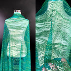 Luxury Water Ripple Sequin Tulle Fabric, Perfect for Wedding Gowns, Performance Costumes, and Children's Handmade Designs