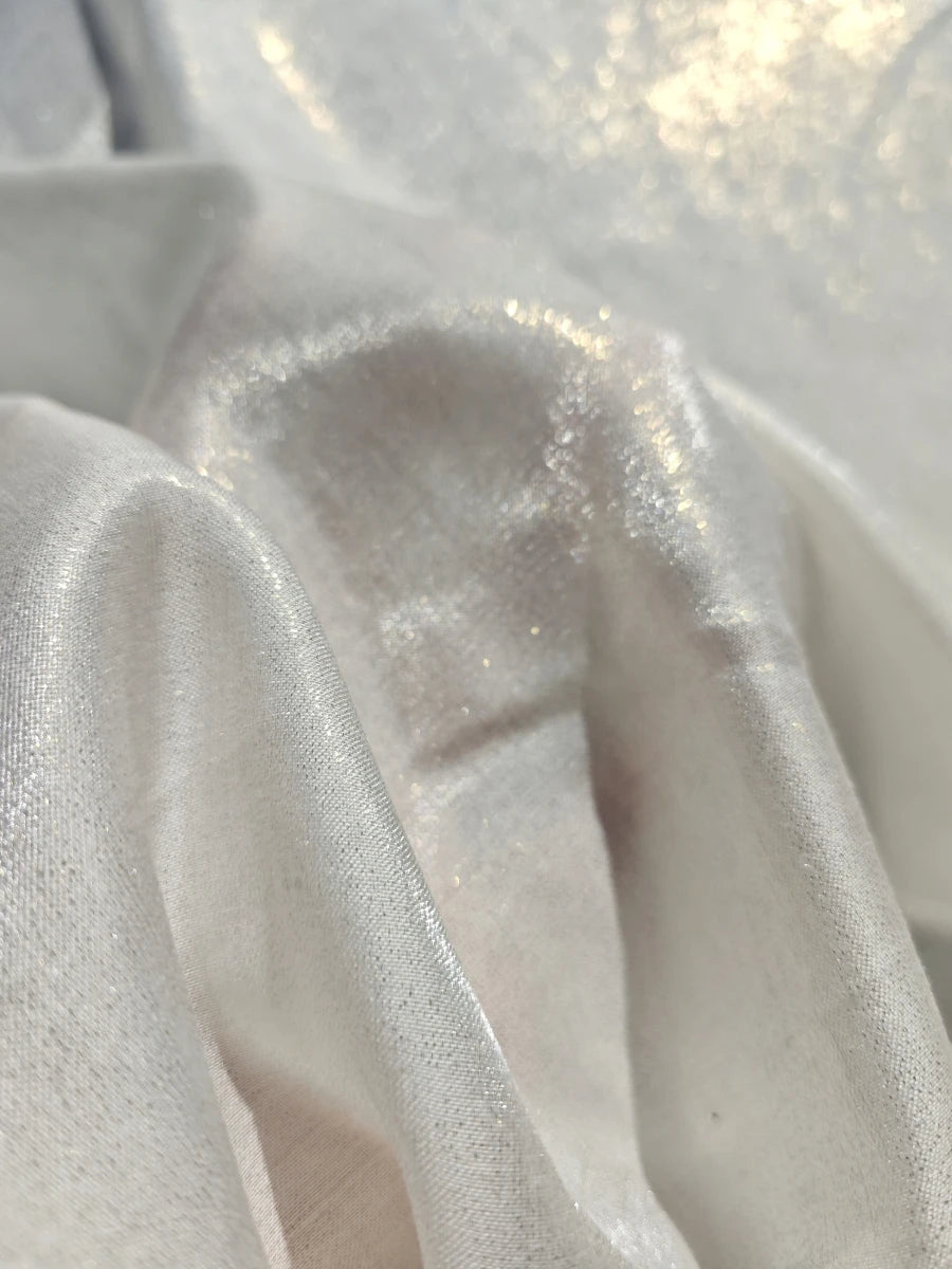 Gold Powder Flowing Light Cotton Satin Fabric - Sparkling Colorful Hanfu Robe Soft Skin-Friendly Dress for Stage Performance