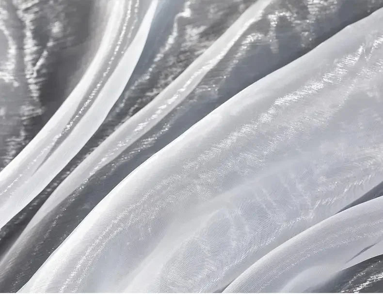 Gradient Color Laser Organza Fabric - Sheer Ombre Material 150cm