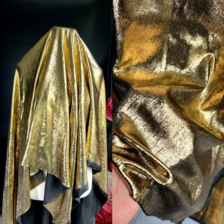 Minimum purchase: 100 meters soft special bronzing fabric metallic bronzing flash dress performance wear fashion