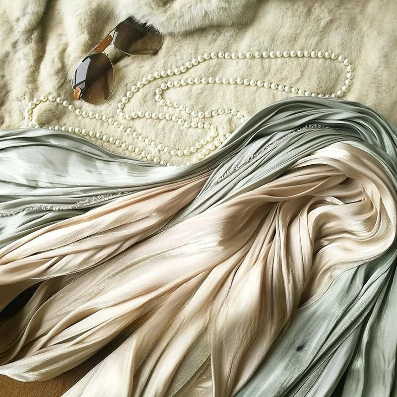 Soft and Shiny Metallic Cool Breeze Satin with Texture Suitable for Wedding Dresses Formal Gowns Designer Clothing Fabrics