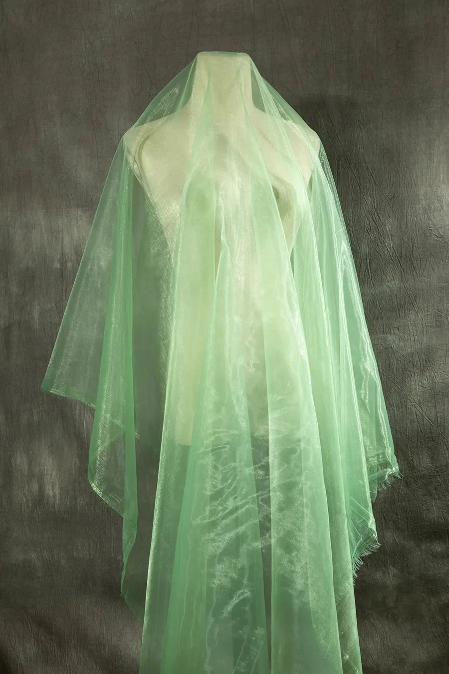 Iridescent Gradient Organza Mesh Fabric - Fairy Gold Sheer Material 150cm