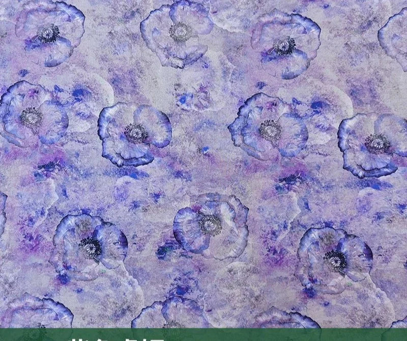 قماش قطني مطبوع رقميًا بتجعد لحاء الشجر - قابل للتنفس 150 سم