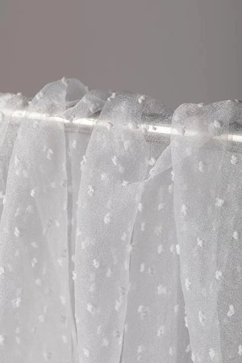 فستان زفاف من قماش الجاكار من الأورجانزا بنقاط الفقاعات، ملابس أطفال، تنورة منفوشة، ملابس أطفال، إكسسوارات يدوية، قماش مزهر