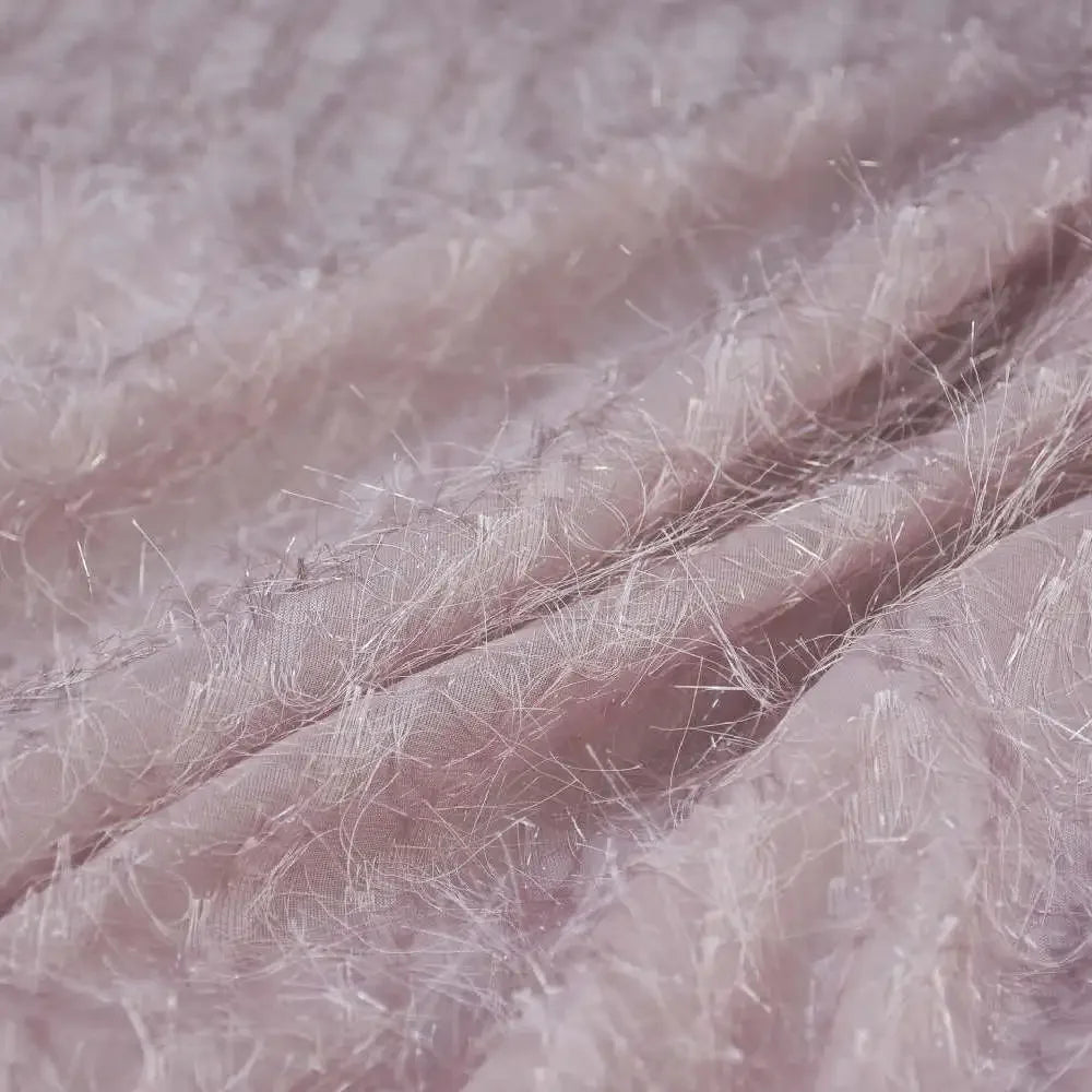 Spring And Summer Simplicity - Feather Tassel Chiffon Jacquard Clothing Fabric Graduation Design DIY Fashion Dress Fabric