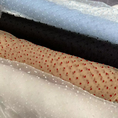 Bubble Dot Jacquard Organza - Textured for Bridal & Children's Wear - fabric photo 2