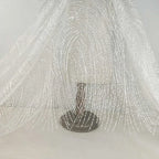 Exquisito bordado de lentejuelas, malla soluble en agua, tela de bordado de moda, costura para vestidos de boda y de noche, telas DIY.