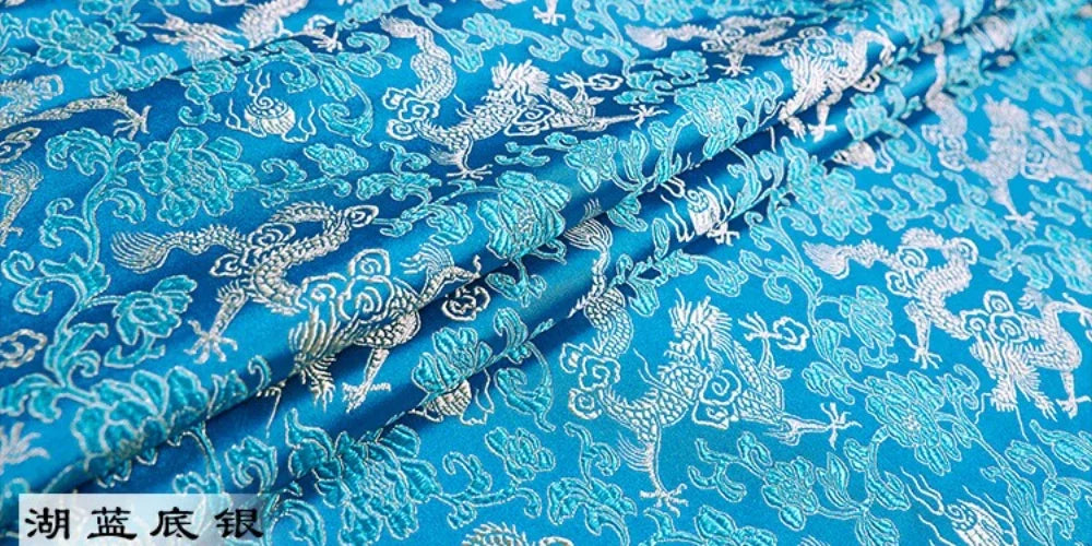 Lujosa tela de brocado jacquard con diseño de dragón, con motivos regio, material de primera calidad, para vestidos, chalecos y abrigos, confección artesanal, diseño tradicional, textil.