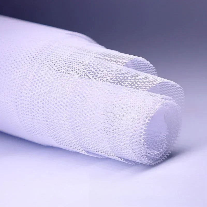 Solid Color Hard Mesh Fabric Sewing Wedding Dress Evening Gown Fluffy Skirt Skirt Support Hexagonal Mesh Fabrics For Sewing