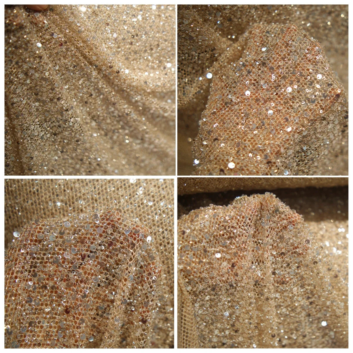 Circular Sequin Mesh Fabric - Evening Gown Stage Costume Decorative Material