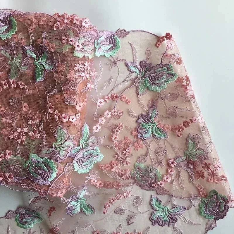 Double-sided embroidered lace DIYclothing skirt decoration home textiles curtains underwear lace accessories decorative  fabrics