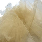 Champagne Glitter Crystal Mesh Tulle - Shiny for Wedding Dress Backdrops