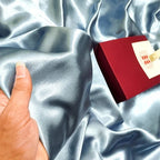 قماش ساتان كريستالي لامع - خامة فستان سهرة لامع 150 سم