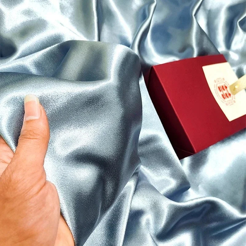 قماش ساتان كريستالي لامع - خامة فستان سهرة لامع 150 سم