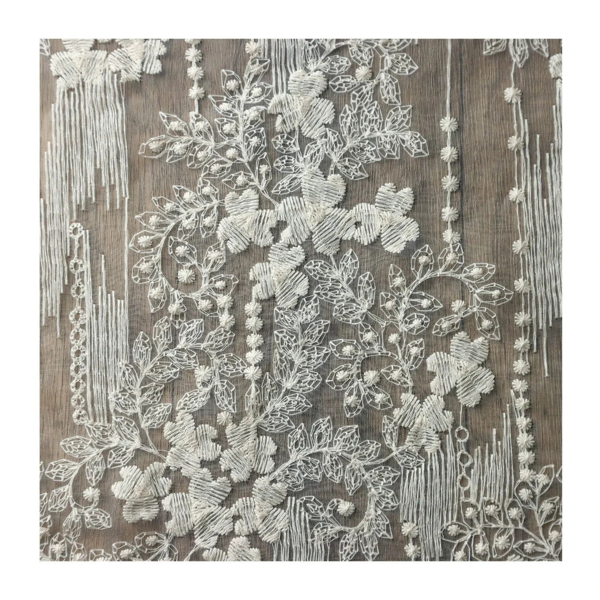 French Apricot Vintage Floral Embroidery Lace Fabric Ombre Nude Tulle With Delicate Flowers For Bridal Romantic Fashion Design