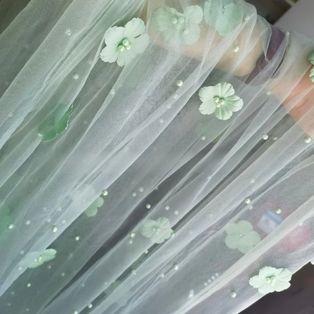 Handmade 3D Flower Bead Mesh - Wedding Stage & Women's Accessories