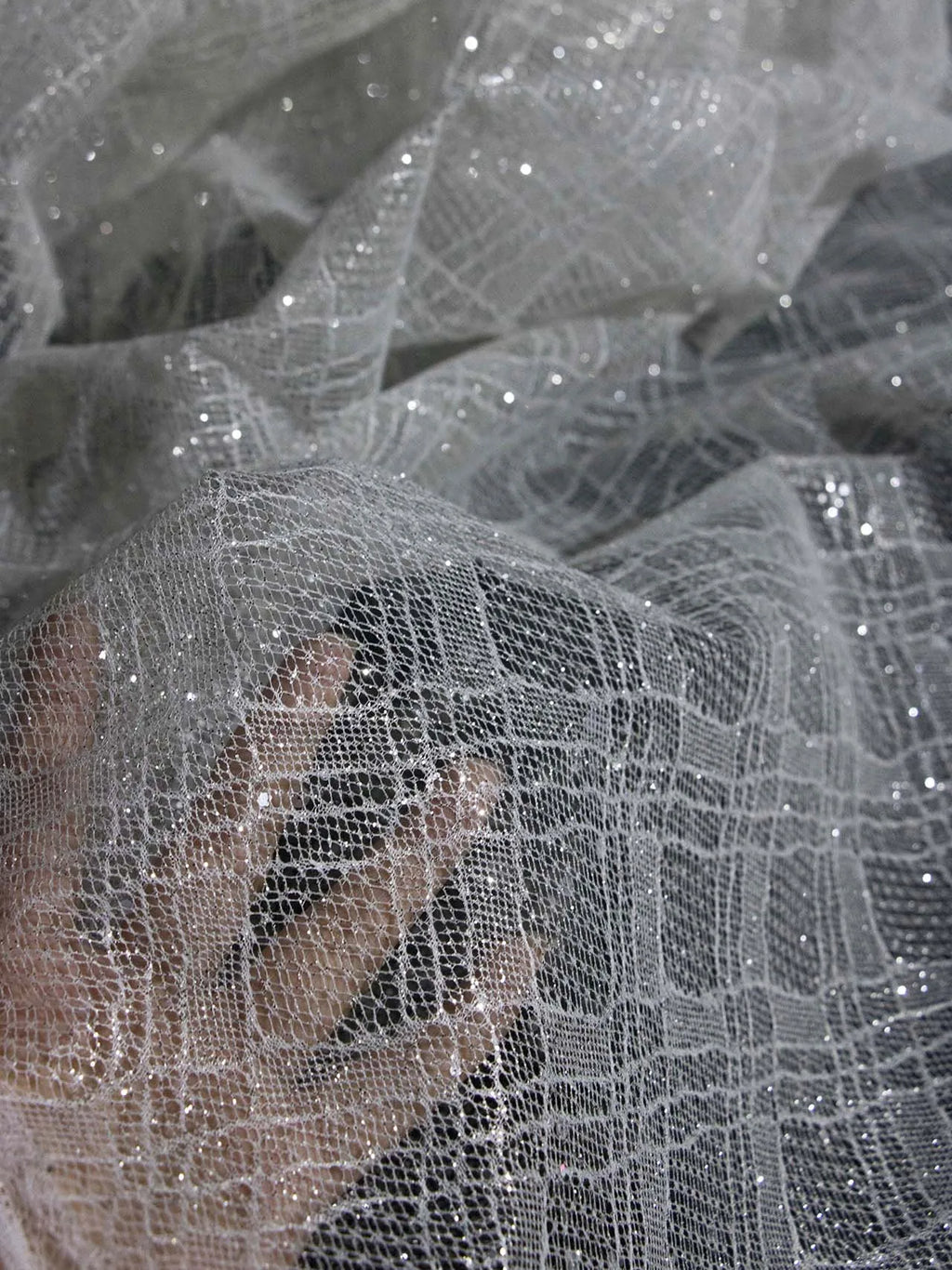 Stripe design mesh sewing high-end fashion wedding dress shiny sequin evening dress fabric