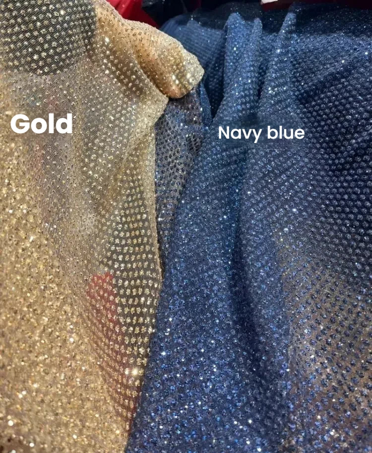 نقاط بولكا لامعة، ختم ذهبي ساخن، قماش شبكي لامع، فستان رسمي، بدلة أداء، ديكور خلفية، قماش