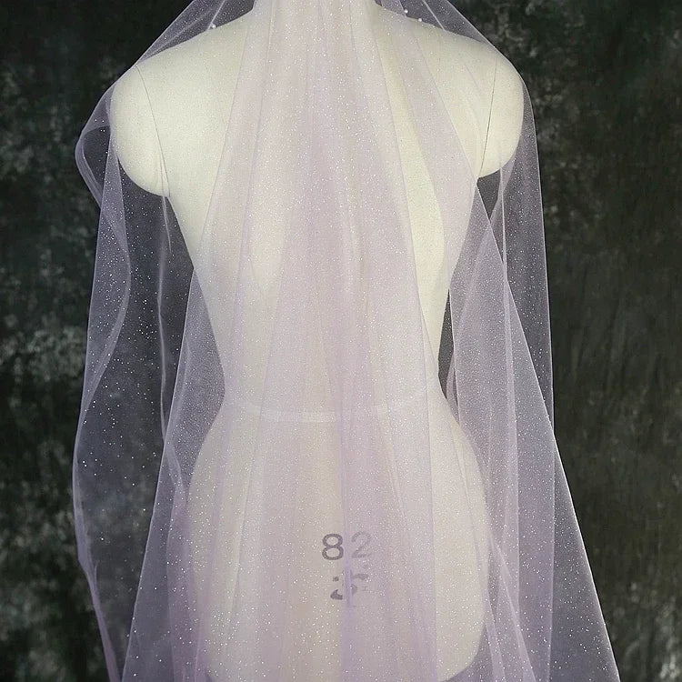 شمبانيا مرشوشة بمسحوق فضي ناعم لامع، خلفية تصوير فوتوغرافي يدوية الصنع، خيوط خياطة، غطاء رأس فستان سهرة، خيوط شبكية ناعمة