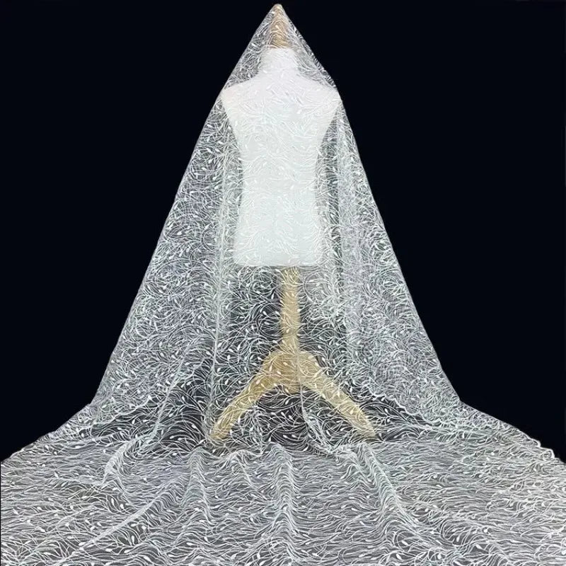 Versatile Sheer Tulle Lace Fabric For Bridal Gowns Backdrops Scarves Home Decor Soft Durable Wedding Craft Supplies Wedding Gown