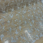 فستان زفاف مطرز بخرز أظافر عالي الجودة، فستان سهرة، قماش دانتيل، خيط دانتيل DIY