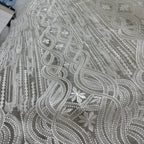 New Textured Polyester Thread Pure Lace Embroidery Fabric - Sheer Tulle Wedding Material