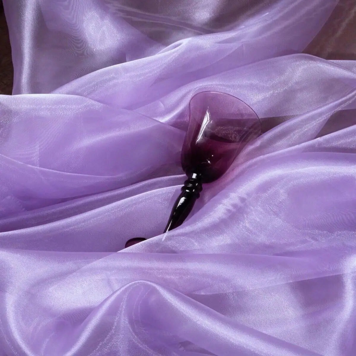 Transparent metallic organza fabric suitable for weddings formal gowns party decorations and bow decorations