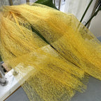 Gold Thread Iridescent Tulle Lace - Luxury for Stage Wear & Decor