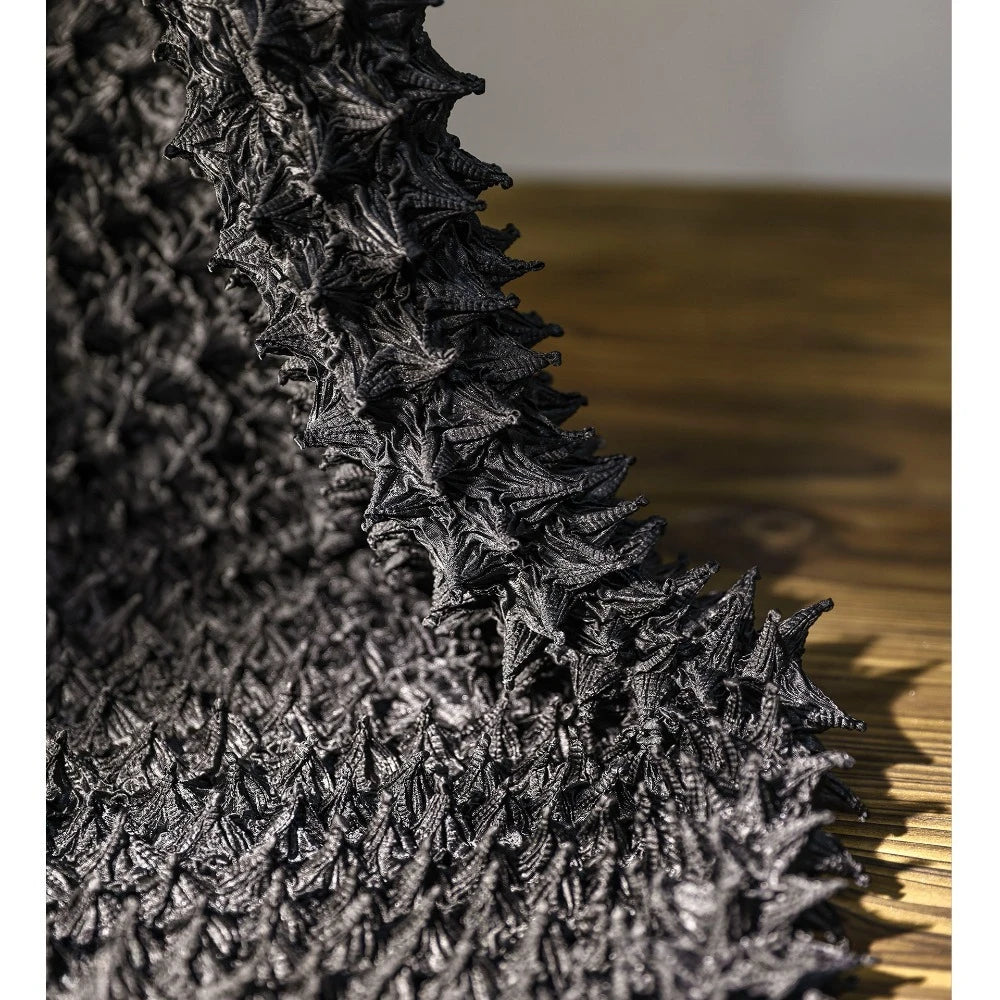 3D Thorn Texture Heavy Pleated Fabric - Avant-Garde Designer Material