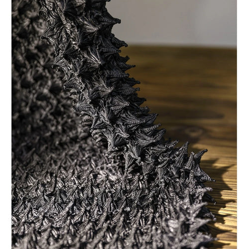 3D Thorn Texture Heavy Pleated Fabric - Avant-Garde Designer Material - fabric photo 2