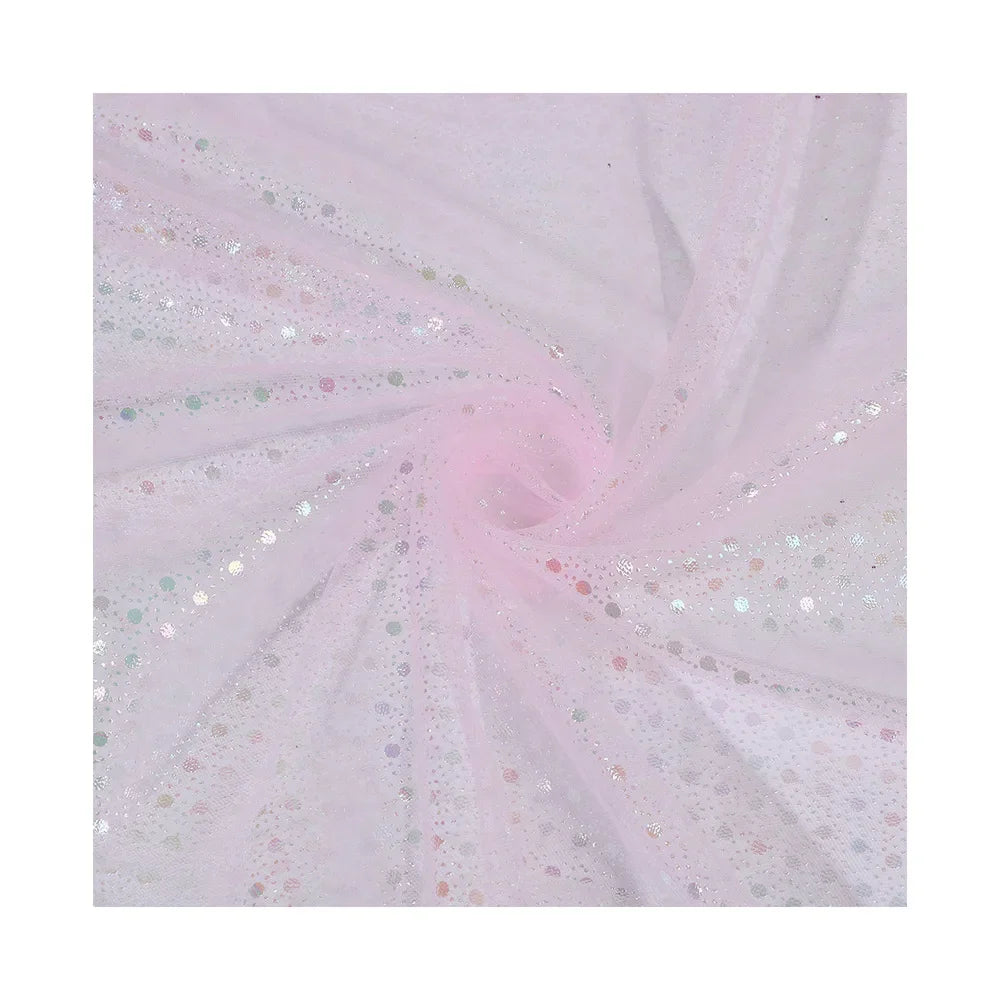 New Stamping Mesh Fabric Internet Celebrity Photo Background Mesh Decoration Dream Children Clothing Fabric Breathable And Soft