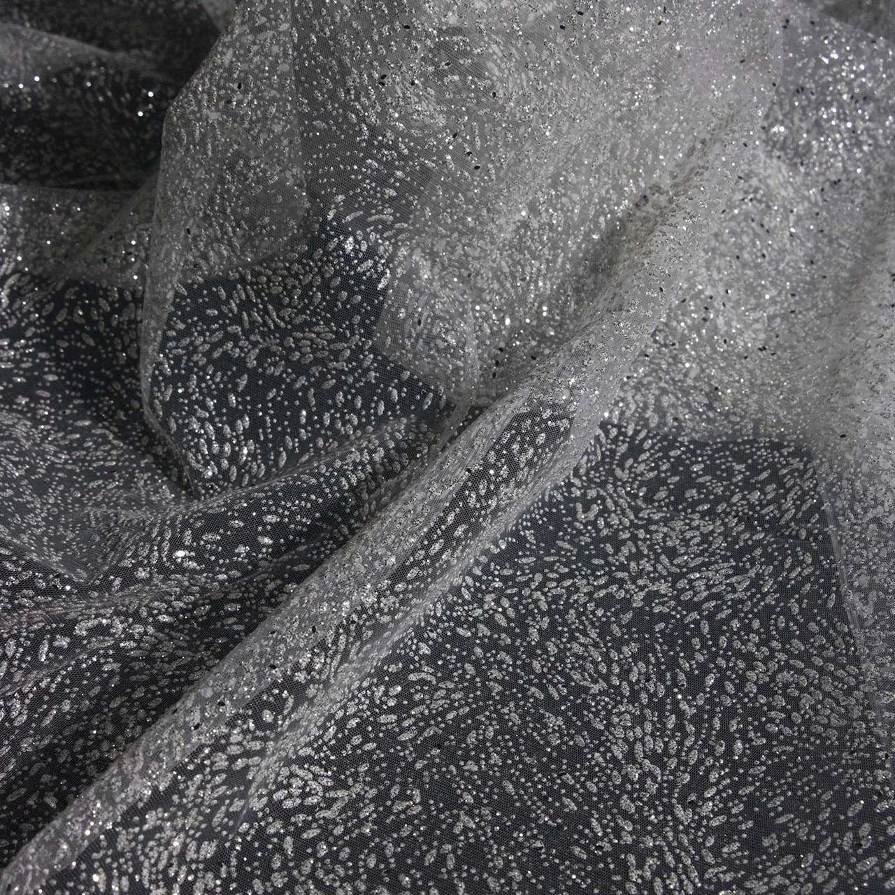 Shining sequins sparkling dots transparent mesh wedding decoration wedding dresses stage costumes fabrics and fabrics