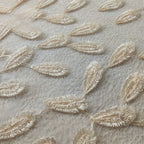 Tela de encaje bordado de malla soluble en agua 3D para crear vestidos DIY, elegante material de red floral tridimensional.