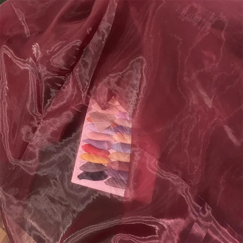 Vestido de hilo ligero de malla suave con agua líquida, tela Hanfu Super Fairy DIY, diseño de perspectiva de hilo fluido para boda