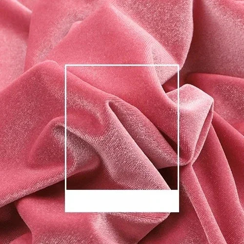 High Quality Velvet Solid Color Elastic Fabric - Luxurious Material 150cm