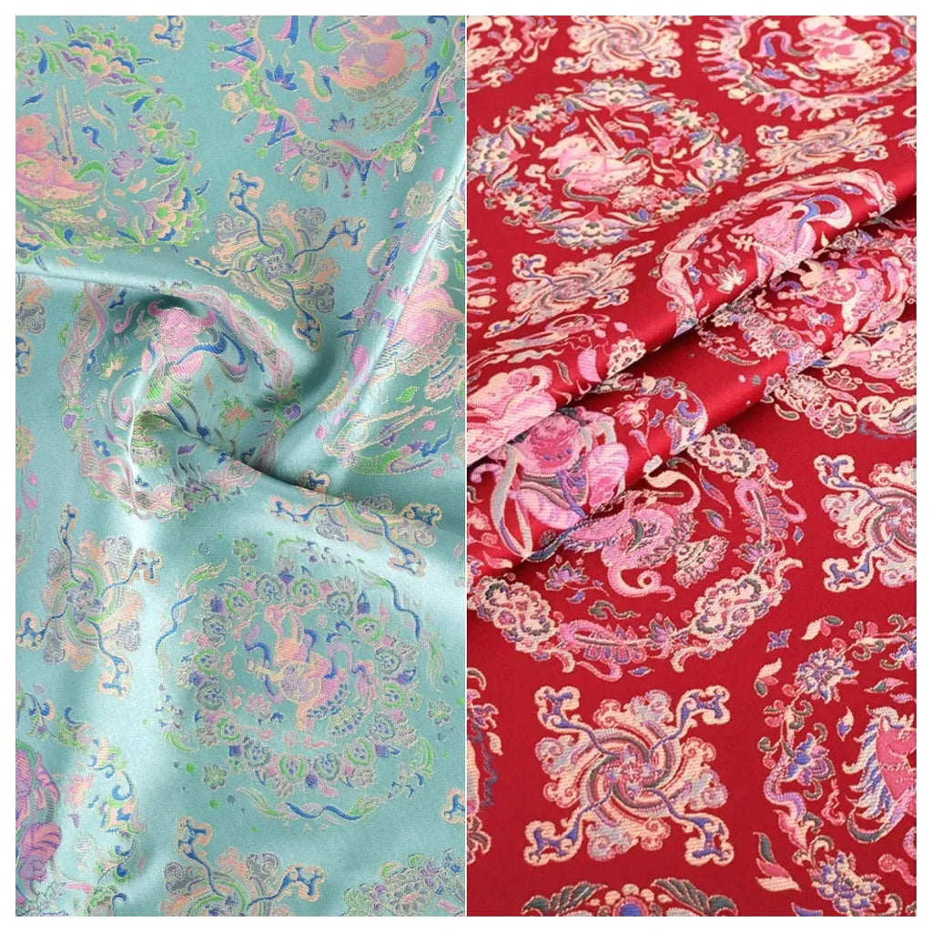 قماش جاكار بروكار أنيق - مادة بنمط تقليدي