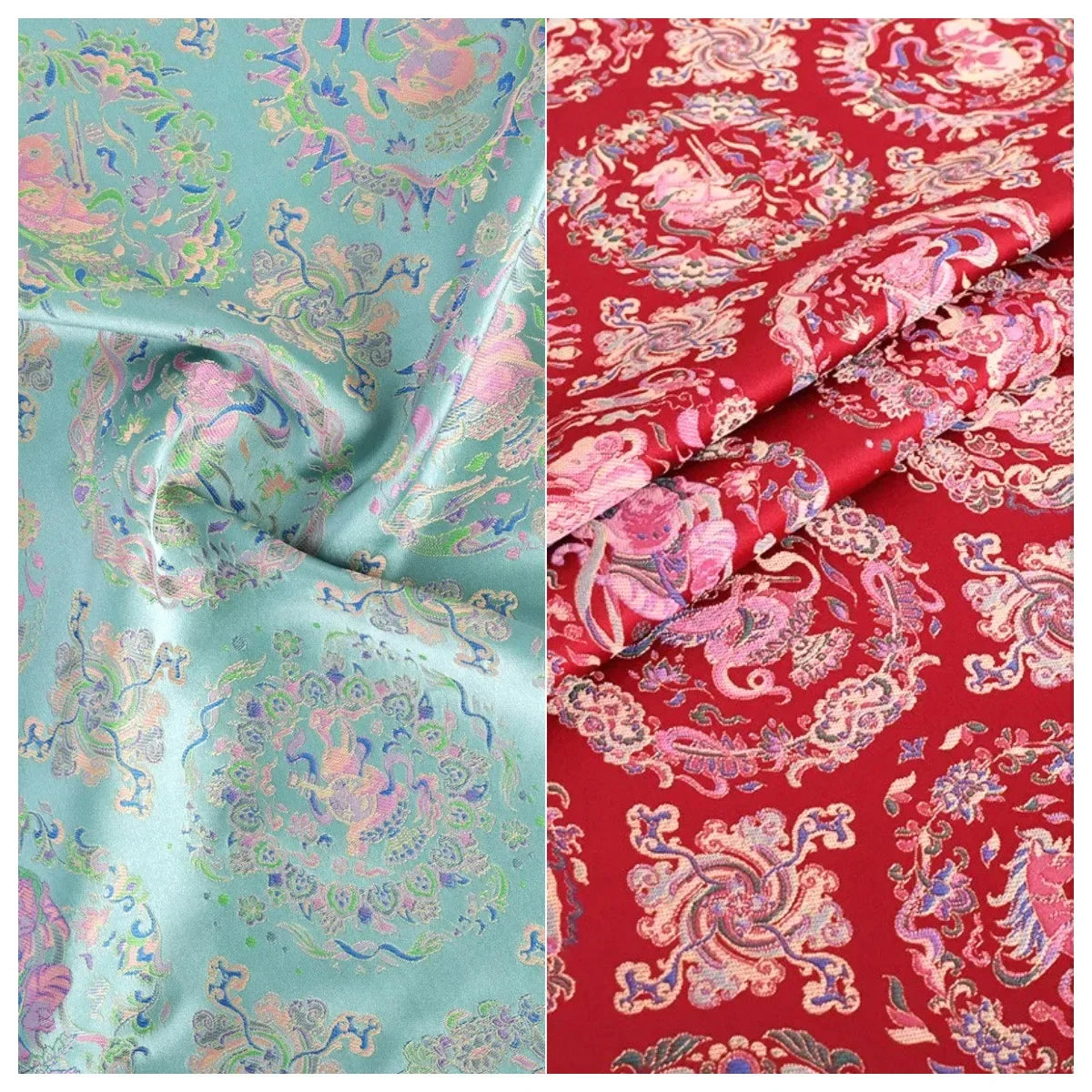 قماش جاكار بروكار أنيق - مادة بنمط تقليدي